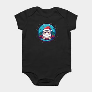Scottish Fold Cat Xmas, Love Cats Baby Bodysuit